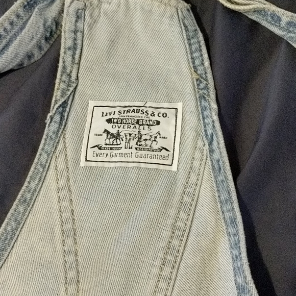 Levi's Vintage Denim Shortalls Short Overalls - Picture 9 of 10
